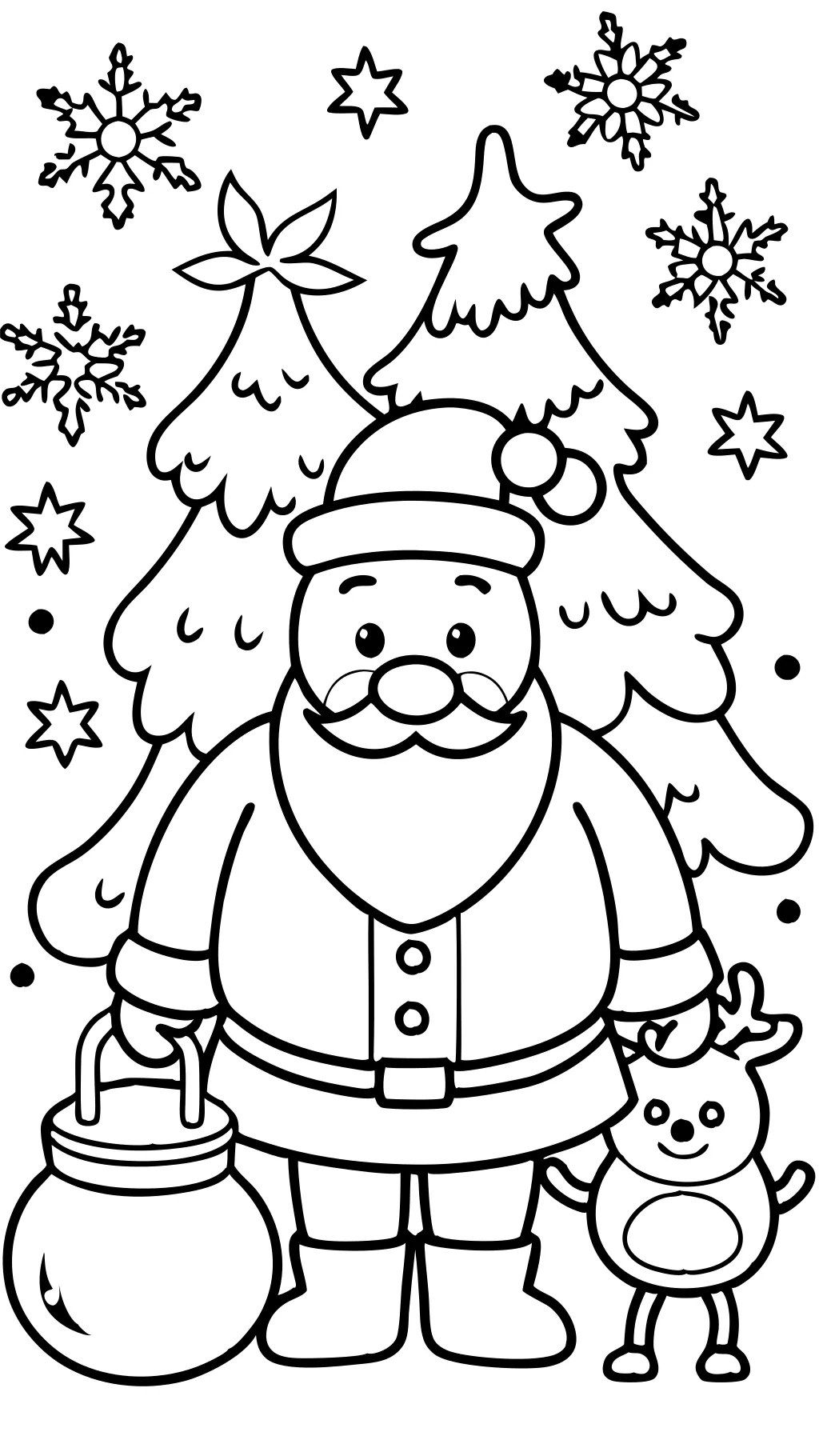 Paginas para colorear de Santa Claus gratis